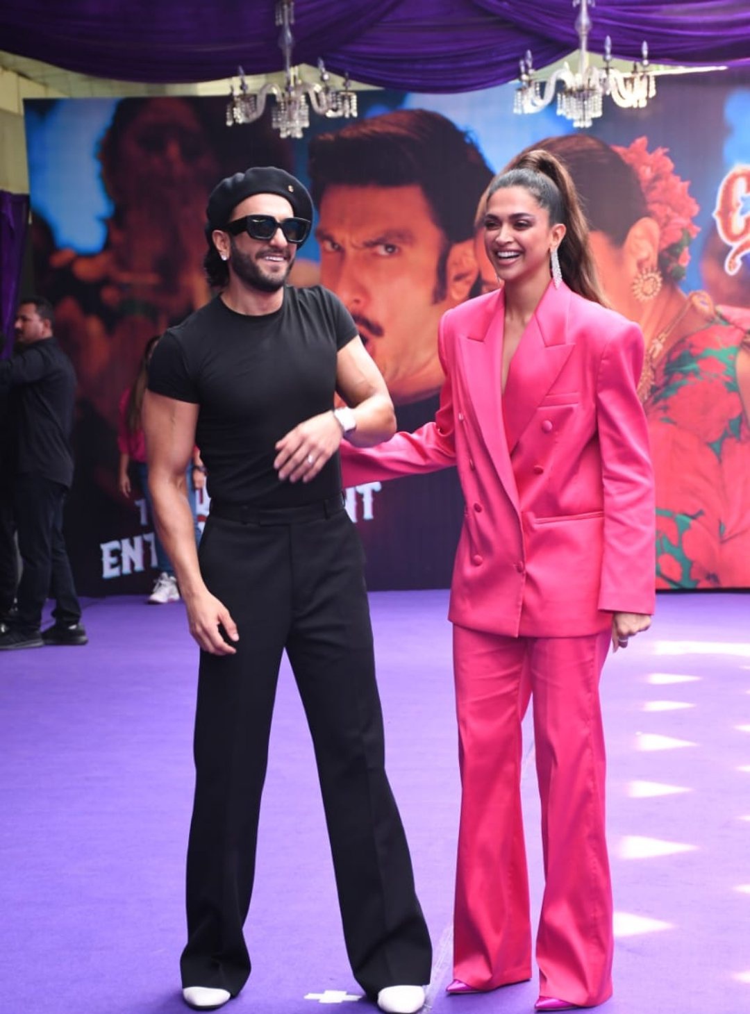 Deepika and Ranveer at the Current Laga Re song event