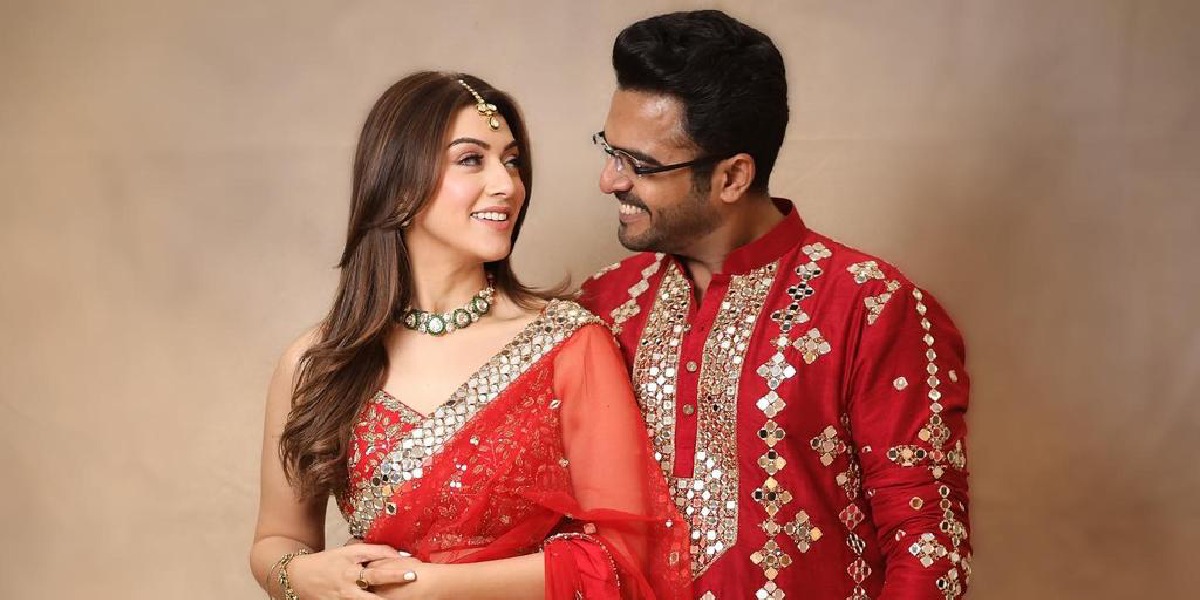 Hansika with her husband