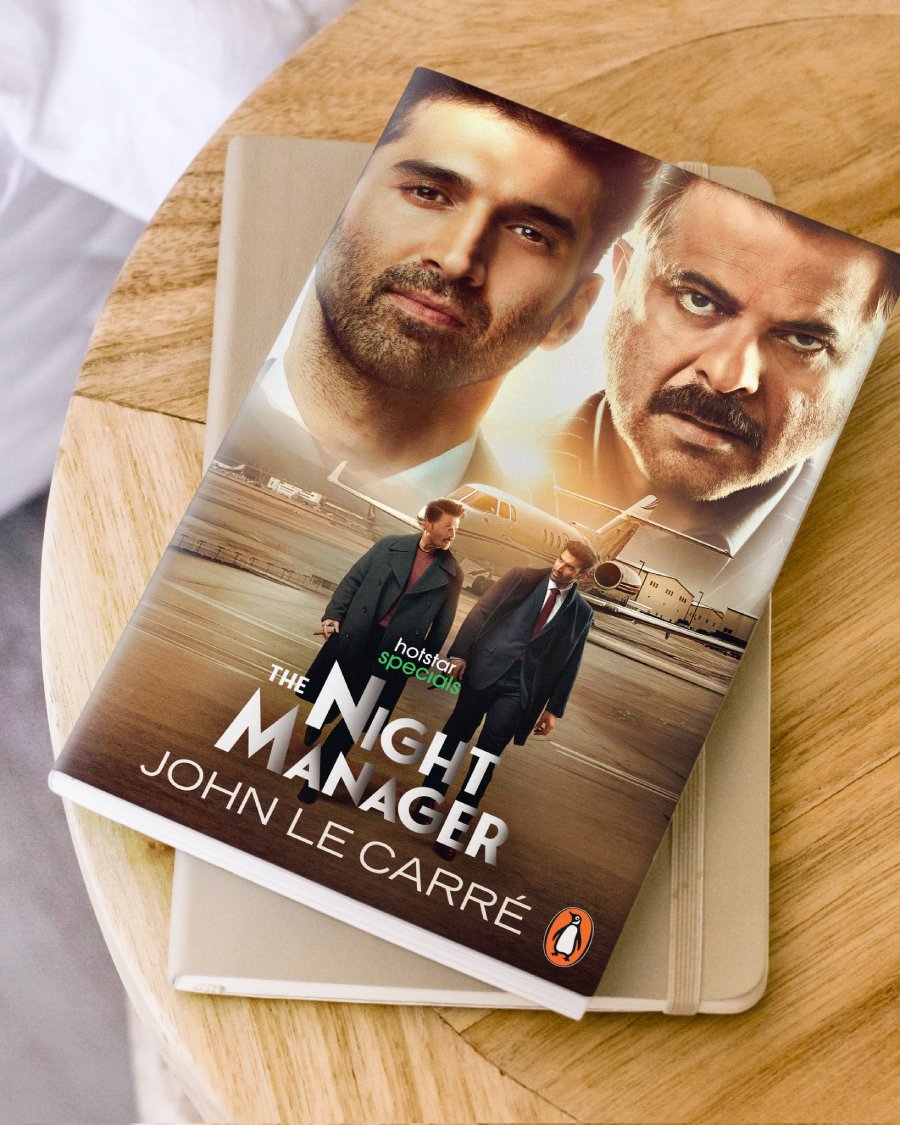 Aditya Roy Kapur and Anil Kapoor featured on the cover of John Le Carré’s The Night Manager book