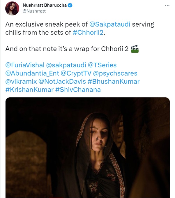 Screenshot of Nushrratt Bharuccha's tweet